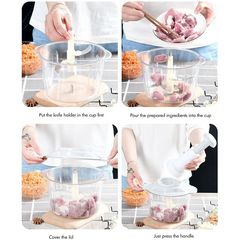 Manual Hand Press Chopper 1.5L